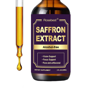 OEM Private Label <strong>Sugar</strong>-<strong>Free</strong> Vegan Based Pure 88.5mg Wild Saffron Extract Liquid Drop Supplement <strong>for</strong> Mood Vision &amp; Focus Support - Product Image 1