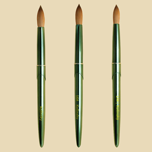 Pinceau à ongles en acrylique Kolinsky 100% - Pinceau à poudre acrylique de grande taille - Tête ronde et plate - Logo personnalisé - Pinceau à ongles professionnel - Product Image 1