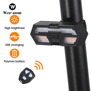WEST BIKING <span class=keywords><strong>Clignotants</strong></span> avant et arrière Clignotant de vélo électrique <span class=keywords><strong>pour</strong></span> vélo Indicateurs de vélo sans fil Clignotant LED - Product Image 3