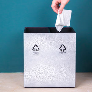 Papelera <span class=keywords><strong>de</strong></span> doble capa para habitación <span class=keywords><strong>de</strong></span> Hotel y oficina, papelera <span class=keywords><strong>de</strong></span> reciclaje con 2 <span class=keywords><strong>compartimentos</strong></span> - Product Image 2