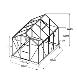 Winslow & Ross <span class=keywords><strong>serre</strong></span> de jardin en polycarbonate avec cadre en <span class=keywords><strong>aluminium</strong></span> prix - Product Image 2