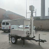 Remorque de surveillance mobile à panneau solaire CCTV électrique de 10 m personnalisée en usine pour la surveillance de la sécurité