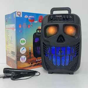 Altavoz Portátil Inalámbrico Bluetooth de 8 Pulgadas con Micrófono, Luces LED de Colores, Woofer Estéreo con Bajos, Altavoz para Karaoke y Fiestas - Product Image 6