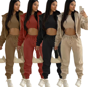 <strong>2026</strong> New Spring Summer Autumn Winter Two-piece Set Women's Sports Jacket Sports Suit Customized Women's Casual <strong>Wear</strong> - Product Image 1