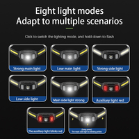 TOACH proiettore ricaricabile sensore Mini 8 modalità proiettore ad alta potenza impermeabile faro a LED per la pesca campeggio lampada frontale