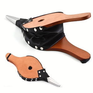 Souffleur manuel en cuir pour barbecue, <span class=keywords><strong>soufflet</strong></span> à <span class=keywords><strong>feu</strong></span> en <span class=keywords><strong>bois</strong></span> pour le camping, outil d'allumage pour barbecue et foyer - Product Image 3
