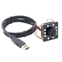 Caméra Web Grand Angle 1080P Vision Nocturne Infrarouge Objectif Fisheye 180 Degrés Mini CMOS OV2710 30fps/60fps/100fps Module de Caméra Industriel
