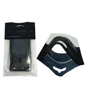Emballage coloré personnalisé Ziplock sacs en plastique transparent coque <span class=keywords><strong>de</strong></span> téléphone emballage Logo emballage givré pochettes zippées - Product Image 1