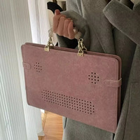 Tas Laptop 13 14 15.4 15.6 Inch untuk HP DELL, Tas Jinjing dengan Pegangan untuk Macbook Air 14, Pelindung Anti Benturan
