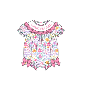 DADDY'S GIRL Mono floral con volantes para bebés y niñas, ropa a juego para niños - Product Image 2