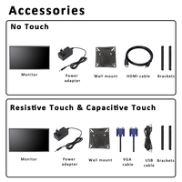 Écran LCD tactile industriel à cadre ouvert, lisible en plein soleil, 1000 nits, 10,1 11,6 12 13,3 15,6 18,5 21,5 24 27 32 pouces