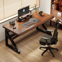Bureau d'ordinateur convertible en bois massif multifonctionnel pour la maison, la chambre, le gaming, l'e-sport, l'étude, l'écriture, le bureau, avec plateau long