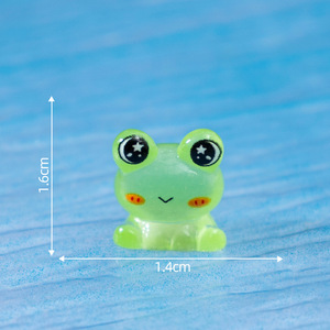 Vente en gros de figurines d'animaux miniatures en résine lumineuses, grenouilles colorées qui brillent dans le noir, pour micro-jardins, pots de fleurs, ornements - Product Image 6