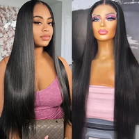 Wig Rambut Asli Vietnam 13x6 HD Lace Frontal, Wig HD Lace Front Tanpa Lem Grosir, Rambut Asli Brasil dan Wig