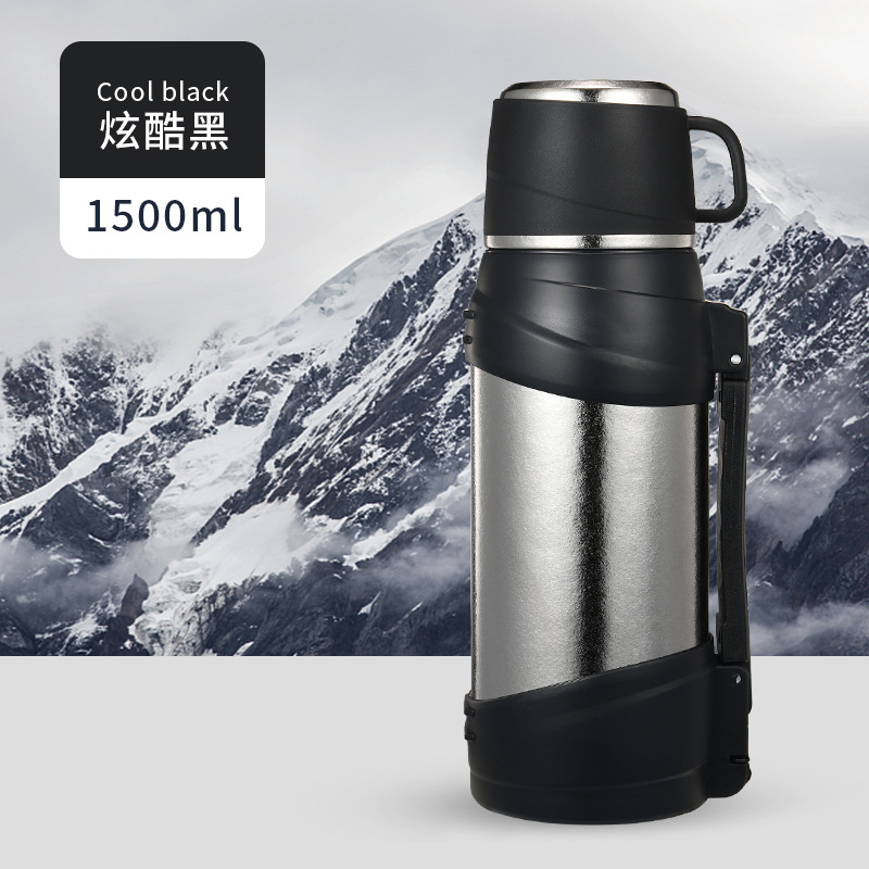 กาต้มน้ำสำหรับเดินทางกลางแจ้ง Pure Titanium GL 1.5 ลิตร สีดำคูล