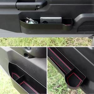 Ensemble de plateaux de rangement latéraux en plastique noir pour portière, organisateur de tableau de bord et porte-gobelets pour l'intérieur des Suzuki JB74 JC74 - Product Image 2