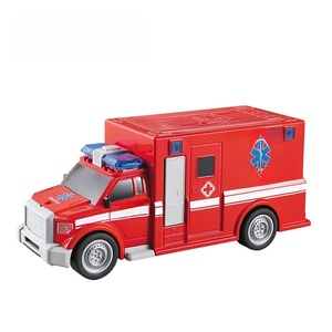 Voiture d'<span class=keywords><strong>ambulance</strong></span> jouet pour garçons, modèle moulé sous pression à friction, simulation d'hôpital 1:20, portes ouvrantes, pour enfants - Product Image 3