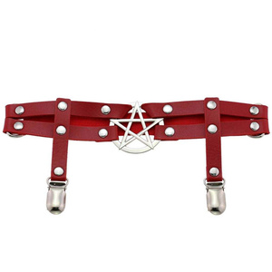 แหวนหนังหุ้มต้นขาสไตล์โกธร็อคสำหรับผู้ใหญ่ - Product Image 6