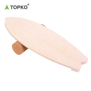 TOPKO Nouveau design Fitness Yoga Enfants Impression personnalisée du logo <span class=keywords><strong>Planche</strong></span> d'équilibre en bois à roulettes - Product Image 3