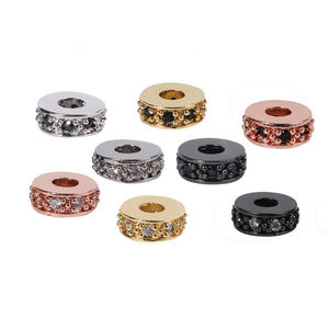 Manik-Manik Spacer CZ 8mm untuk Pembuatan Perhiasan, Grosir, Liontin Anting, Kalung, Micro Pave DIY, Manik-Manik Bulat, Konektor, Amethyst - Product Image 4