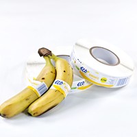 Op maat gemaakte biologisch afbreekbare etiketten voor bananen & fruit |   Voedselveilige composteerbare kleeflabels voor directe contacten met producten