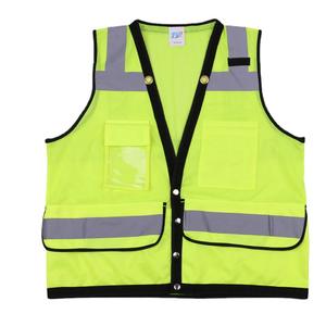 Chalecos reflectantes al por mayor Chaleco de seguridad de construcción personalizable con texto impreso adecuado para el desgaste de la seguridad del tráfico - Product Image 4