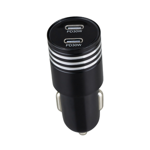 Nuevo Cargador de Coche USB-C PD de 60W 30W, Carga Rápida 2 en 1, USB 2 Tipo C PD30W, Cargador de Teléfono para Coche para <span class=keywords><strong>iPhone</strong></span>, Tablet, para <span class=keywords><strong>iPhone</strong></span>, Samsung - Product Image 3