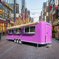 CAMPTRL Remorque alimentaire conteneurisée, Camion de vente de nourriture entièrement équipé, pour Donuts, Hot-dogs, Pizza, Glaces, Chariot de restauration mobile