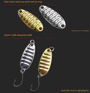 Ensemble de leurres de pêche en cuivre de 1,5 g à 25 g, best-seller en Chine, pour la pêche en eau salée et la carpe, couleur or, 19,5 g - Product Image 4