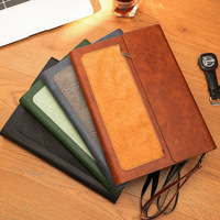 Carpeta de Archivos y Portadocumentos de Cuero A4, Gruesa, con Gran Capacidad, para Almacenamiento de Oficina