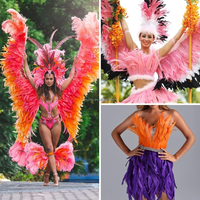 Boa en plumes de coq pour fête du Nouvel An, spectacle de danse et vitrine, célébration de Pâques, événement cosplay et décoration de lieux de fête