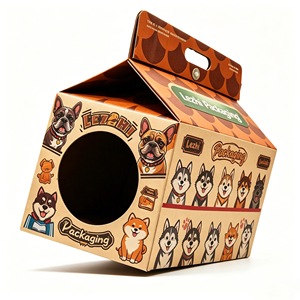 Caja <span class=keywords><strong>de</strong></span> cartón desechable para <span class=keywords><strong>perros</strong></span> con logo personalizado, económica, con asa, para paseos. - Product Image 2