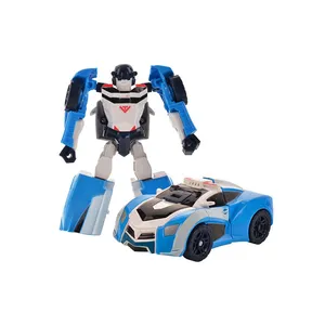 Top Verkauf Junge Spielset Kunststoff Jugetes Roboter verformen Polizeiauto Spielzeug Mini Verformung Roboter Auto Spielzeug
