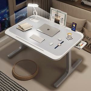 Escritorio plegable para computadora portátil, mesa de escritura pequeña para dormitorio de estudiantes y mesa de comedor perezosa para el hogar - Product Image 1