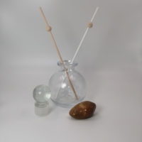 Diffuseur de parfum en verre d'aromathérapie 100 ml avec bouchon en caoutchouc, imprimé sérigraphié, pour huiles essentielles et senteurs, avec boîte en liège