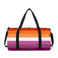 Sac de voyage unisexe (motif arc-en-ciel) pour femmes et hommes, sac de sport, sac de gym, sac fourre-tout léger, imperméable, pliable, pour week-end ou nuitée