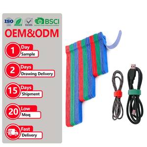 150 pièces/sac Serre-câbles auto-agrippants écologiques réutilisables réglables sans rayures pour fixation de cordons - Product Image 1