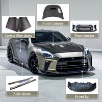 Pour le kit de modification de pare-chocs avant en Fiber de carbone véritable de la série Nissan GTR R35