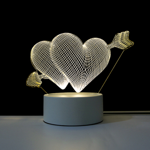 Wholesale 3D <strong>Effect</strong> Desk <strong>Lamp</strong> Kids 3D Night Light Led <strong>Table</strong> <strong>Lamp</strong> With Switch Button - Product Image 4