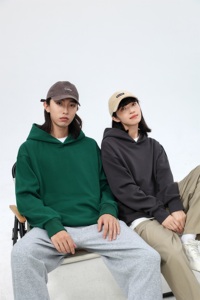 Sudaderas con <span class=keywords><strong>Capucha</strong></span> Unisex al por Mayor, Sudaderas de Forro Polar <span class=keywords><strong>sin</strong></span> Cordones, Diseño Moderno de Gran Tamaño, 350 Gsm - Product Image 4