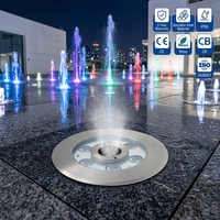 Projecteur LED submersible DMX512 RDM pour fontaine et piscine, IP68, en acier inoxydable SUS304, pour jeux d'eau de piscine