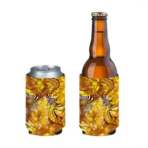 Funda de botella de cerveza personalizada Multicolor, Impresión de grafiti abstracto creativo, enfriador con logotipo impreso por sublimación, mangas retráctiles