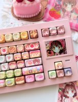 Personality Anime Theme Keycaps MOG/M-OA Profile PBT Dye Sublimation for Mx Switch 64/68/104/108 Mechanical Keyboard