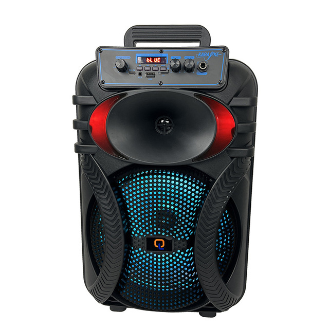 2026 Hot Selling Portable Plastic Speaker 20W Stereo Sound RGB LED Lights AUX Input for V5.3 Built-in Mic Shockproof
