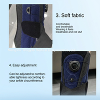 Attelle de cheville respirante en maille JIAYAO avec sangles de compression croisée pour entorses de la cheville, fractures et récupération post-opératoire (unisexe)