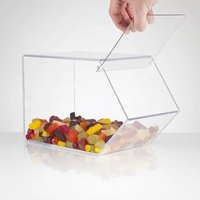 Boîte de rangement pour bonbons en acrylique, bac à bonbons avec pelle, distributeur de bonbons en acrylique
