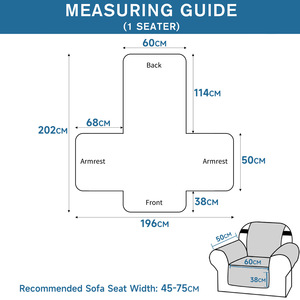Capa de Sofá Impermeável Atualizada com Bolso Lateral para Pets, Protetor de Sofá e Almofada para Sofás de 3, <span class=keywords><strong>2</strong></span> e 1 Lugares – Conjunto de 3 Peças - Product Image 4