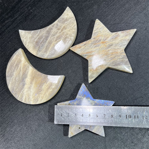Venta al por mayor de alta calidad de piedra de <span class=keywords><strong>Luna</strong></span> Azul en forma de mano de cristal estrella <span class=keywords><strong>Luna</strong></span> de cristal para regalos - Product Image 4