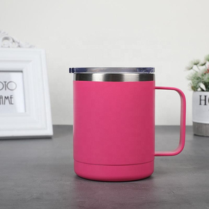 14oz Double Wall Vacuum Insulated Stainless Steel Eco-Friendly <b>Coffee</b> Mug with Handle & Lid 6-12 Hours Thermal Insulation - Product Image 4