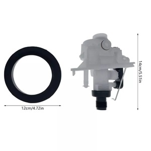Válvula de descarga 31705 para inodoro Thetford RVAqua Magic V, montada en la pared, control manual de plástico, 14 cm, 12 cm, incluye junta tórica - Product Image 1